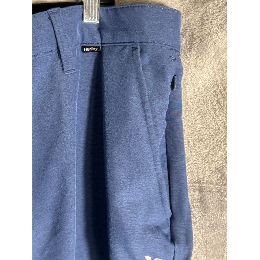 Hurley Mens Blue Dri-FIT Hybrid Walk Shorts Size 40‎ Blue Heathered Casual Swim